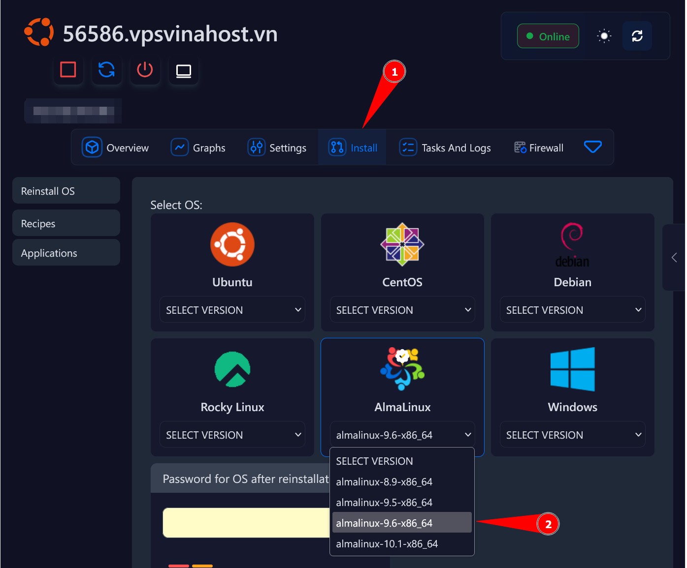 hướng dẫn cài đặt hệ điều hành vps amd