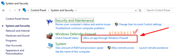 Vô hiệu hóa Windows Firewall (tường lửa)
