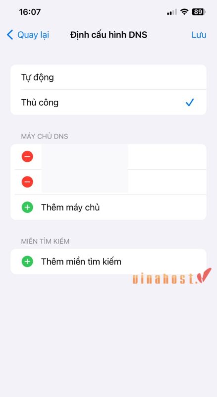 Truy cập phần Cấu hình mạng để chỉnh sửa thông tin kết nối