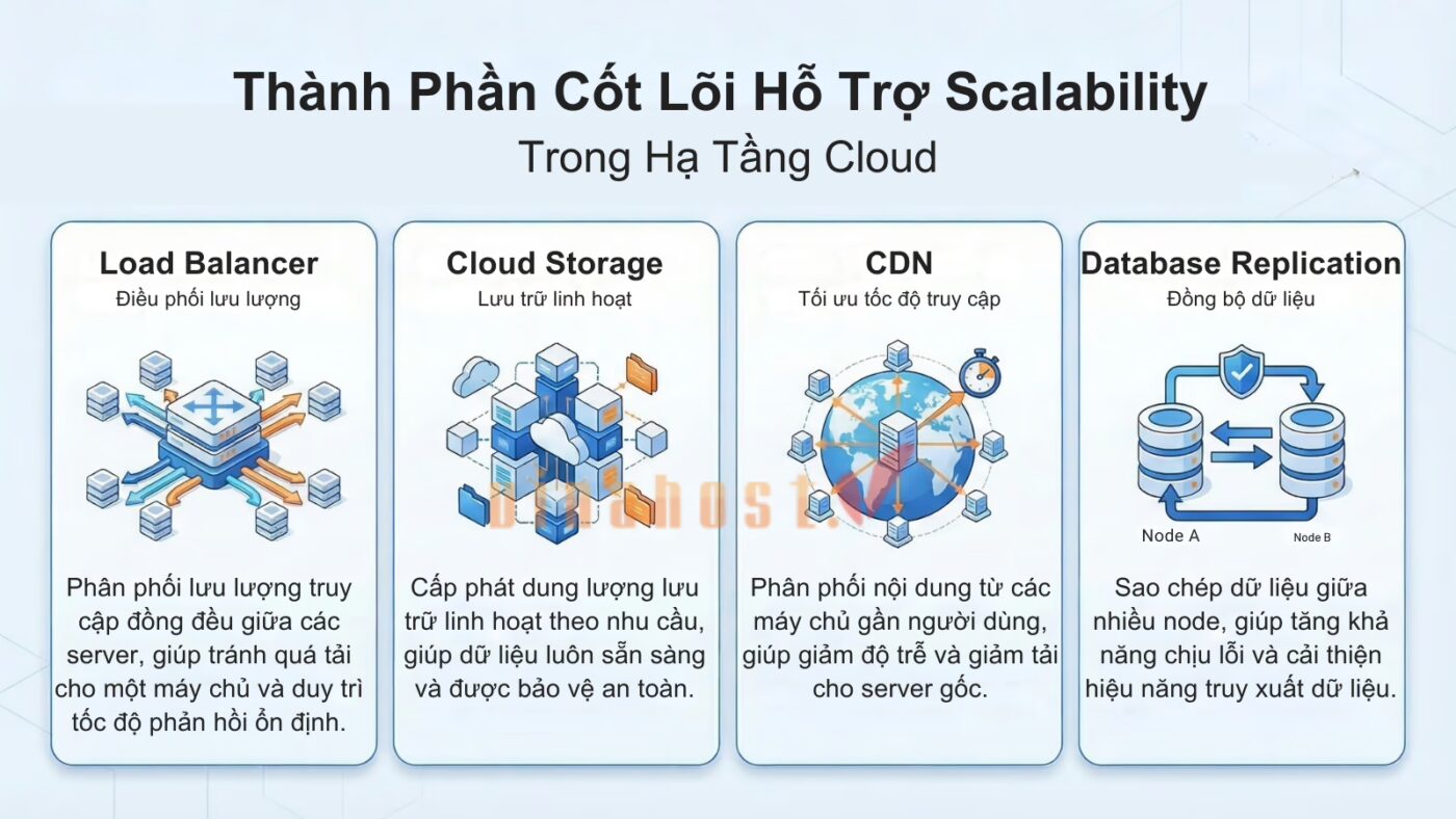 Thành phần hỗ trợ Scalability trong hạ tầng Cloud