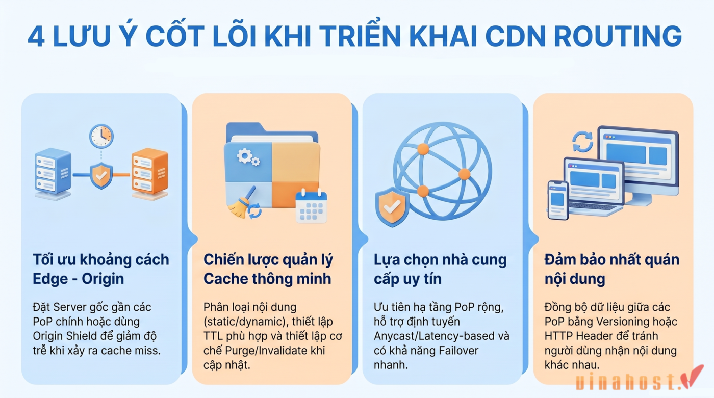 Lưu ý khi triển khai CDN Routing