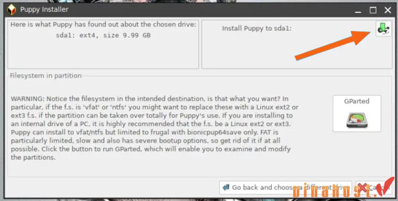 hướng dẫn cài đặt Puppy Linux