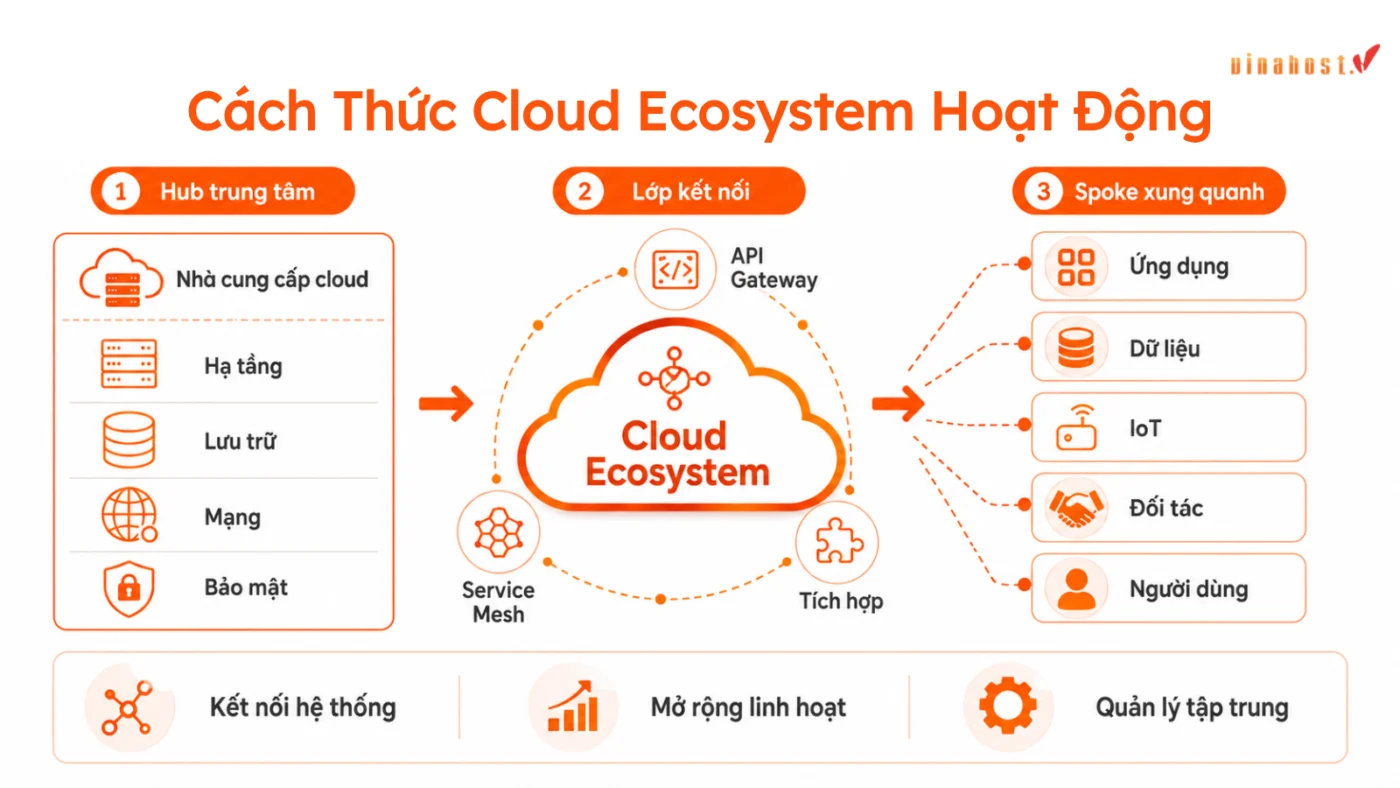 cloud ecosystem 3 - #1 Hosting Giá Rẻ, VPS Giá Rẻ, Máy Chủ Vật Lý, Email, Cloud Server Cách hoạt động của Cloud Ecosystem