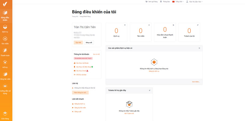 Hướng dẫn đăng ký tài khoản VinaHost