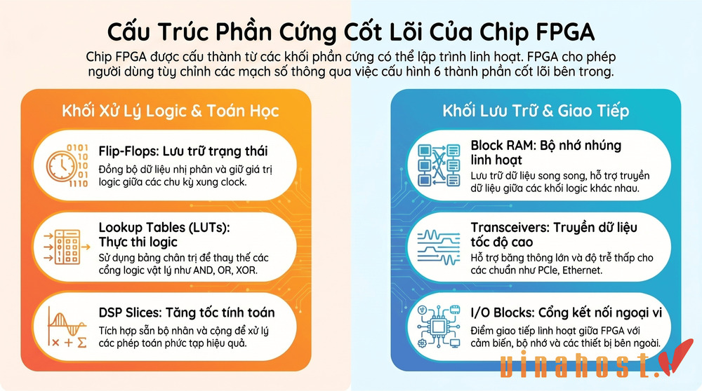 FPGA la gi 4 - #1 Hosting Giá Rẻ, VPS Giá Rẻ, Máy Chủ Vật Lý, Email, Cloud Server Thành phần cốt lõi của FPGA