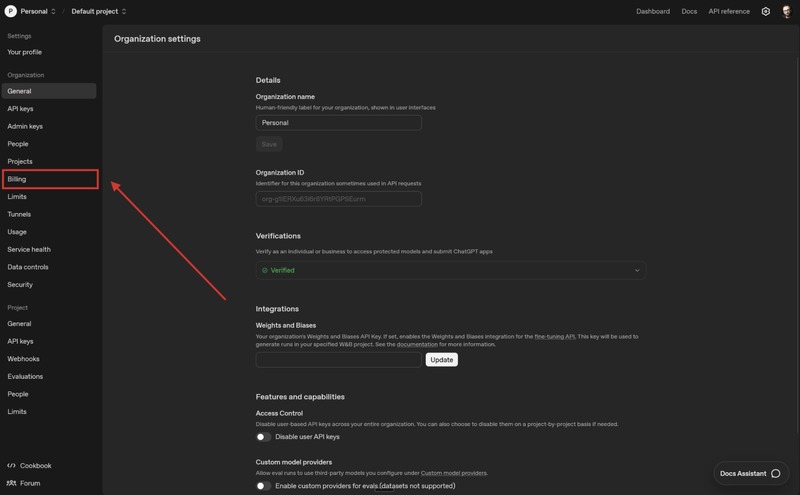 Hướng dẫn lấy API Key Open AI