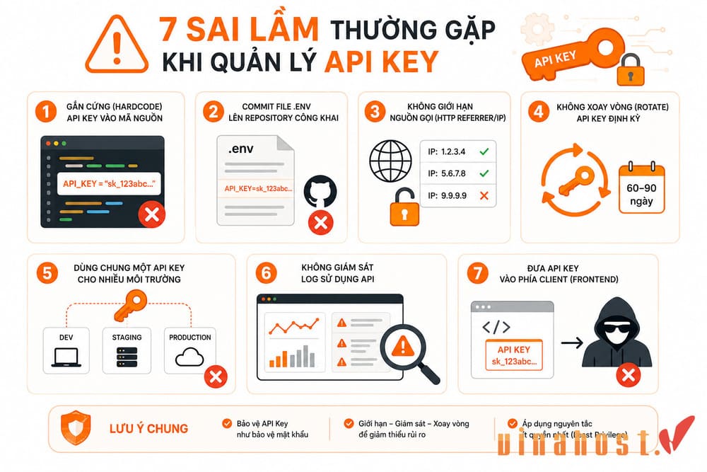 Các sai lầm thường gặp khi quản lý API Key