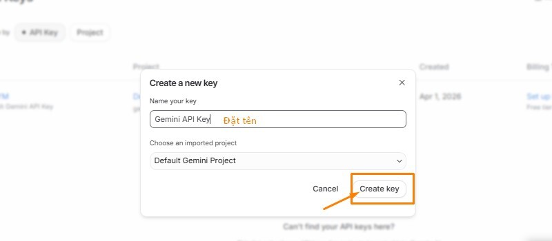 Cách lấy API Google Gemini Key