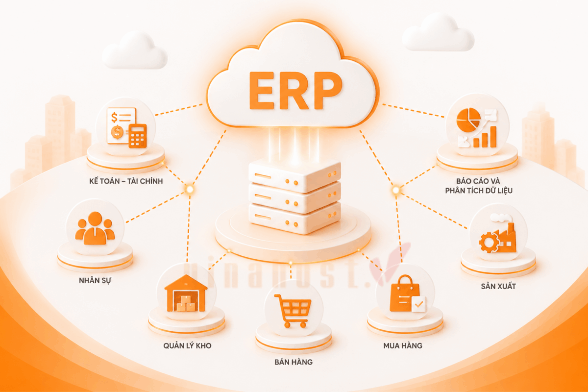 cloud erp 1 - #1 Hosting Giá Rẻ, VPS Giá Rẻ, Máy Chủ Vật Lý, Email, Cloud Server “Cloud ERP” (Enterprise Resource Planning trên nền tảng đám mây) là hệ thống hoạch định nguồn lực doanh nghiệp được triển khai trên hạ tầng điện toán đám mây