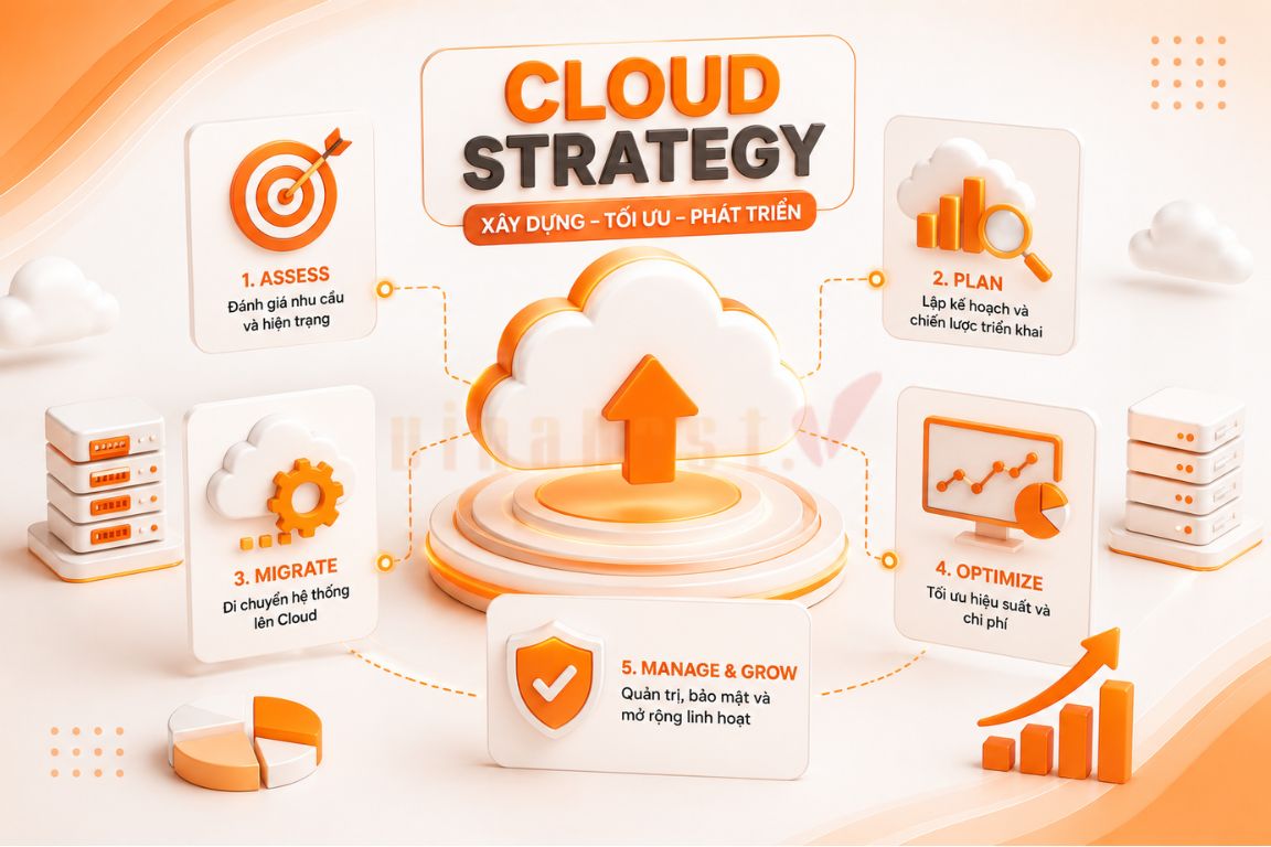 cloud strategy 2 - #1 Hosting Giá Rẻ, VPS Giá Rẻ, Máy Chủ Vật Lý, Email, Cloud Server Cloud Strategy (Chiến lược đám mây) là kế hoạch tổng thể giúp doanh nghiệp xác định cách triển khai, quản lý và tối ưu các dịch vụ điện toán đám mây