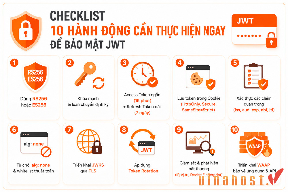 jwt la gi 3 - #1 Hosting Giá Rẻ, VPS Giá Rẻ, Máy Chủ Vật Lý, Email, Cloud Server Các hành động cần thực hiện để bảo mật JWT