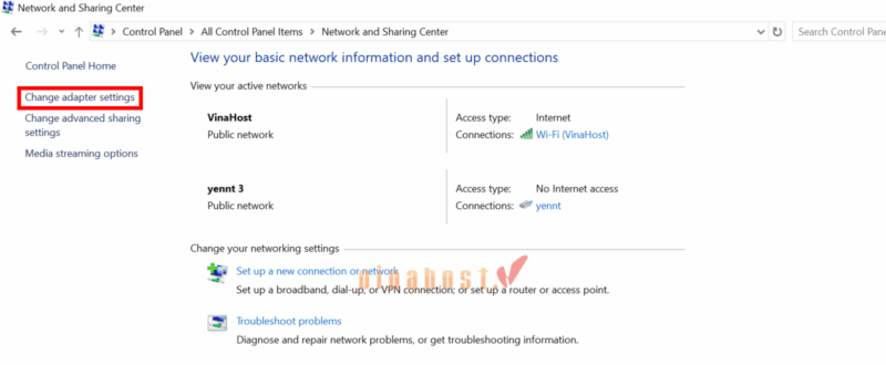 loi dns probe finished bad config la gi 23 - #1 Hosting Giá Rẻ, VPS Giá Rẻ, Máy Chủ Vật Lý, Email, Cloud Server Chọn Change adapter settings