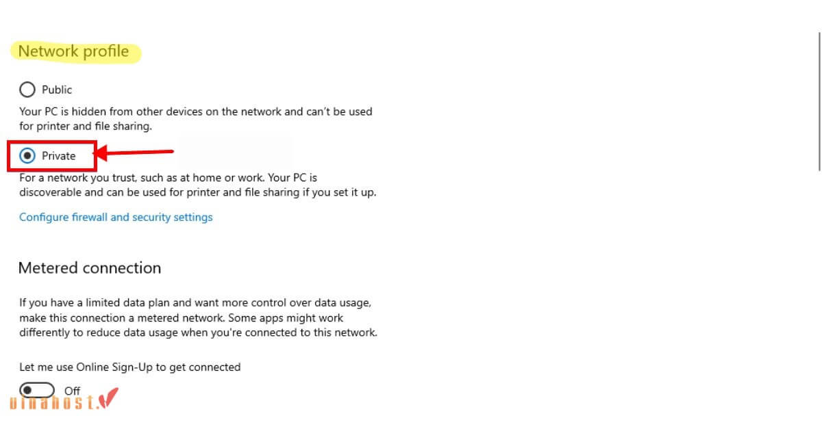 loi your credentials did not work 4 - #1 Hosting Giá Rẻ, VPS Giá Rẻ, Máy Chủ Vật Lý, Email, Cloud Server Tại Network profile, chuyển từ Public sang Private