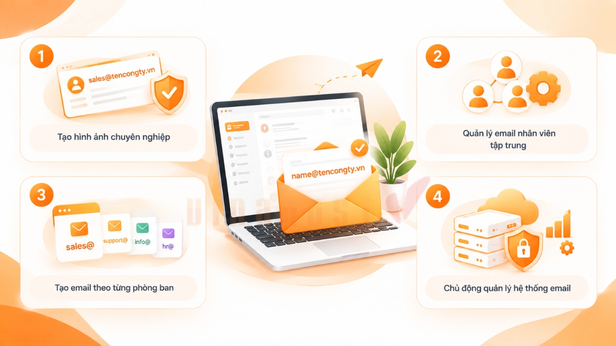Lợi ích khi sử dụng email theo tên miền riêng