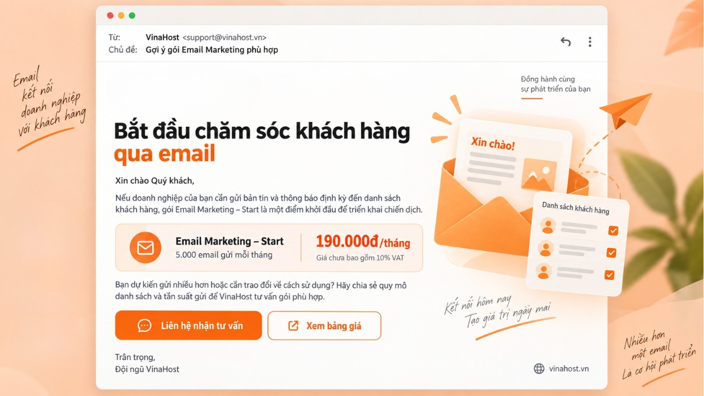 mau email marketing 18 - #1 Hosting Giá Rẻ, VPS Giá Rẻ, Máy Chủ Vật Lý, Email, Cloud Server Mẫu Email báo giá
