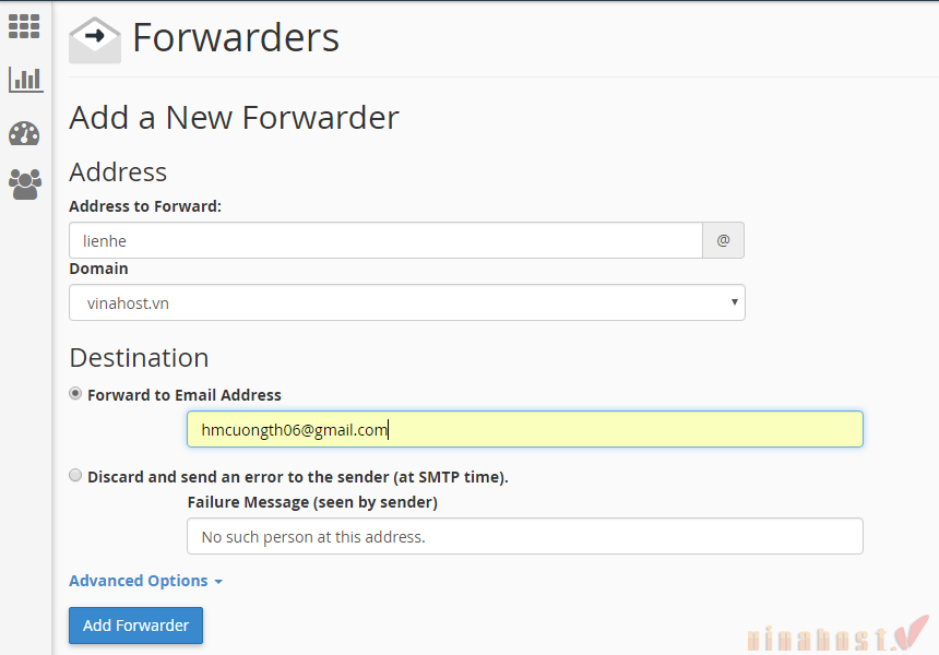 cau hinh email forwarder 4 - #1 Hosting Giá Rẻ, VPS Giá Rẻ, Máy Chủ Vật Lý, Email, Cloud Server Hướng dẫn cấu hình Email Forwarder trên Email Hosting