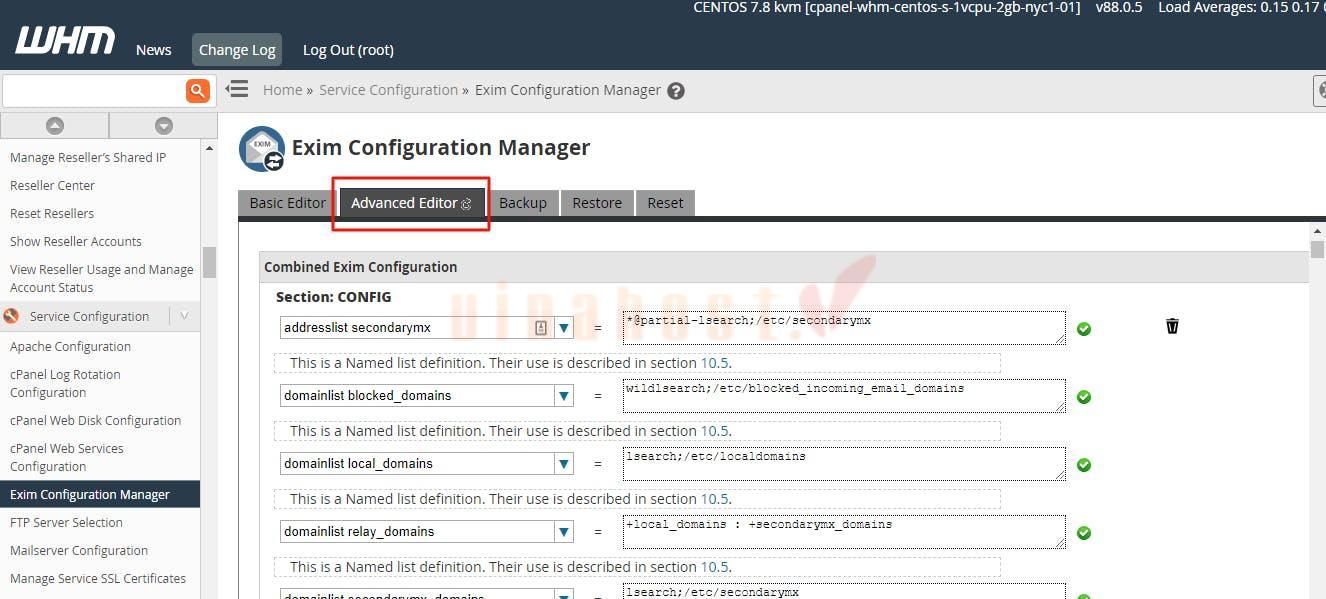 Hướng dẫn cấu hình Email Relay trên Exim/cPanel