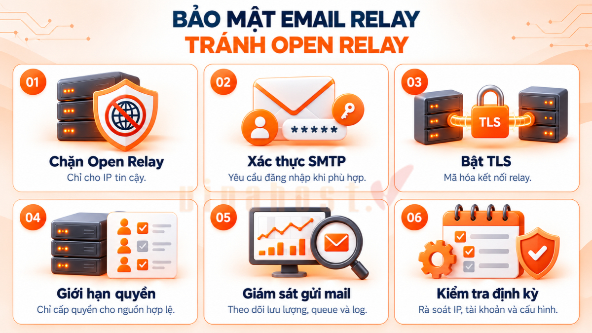 Cách bảo mật Email Relay và tránh Open Relay