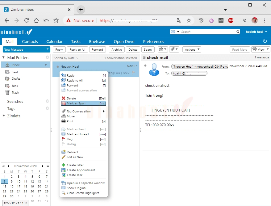 danh dau spam mail tren email server 1 - #1 Hosting Giá Rẻ, VPS Giá Rẻ, Máy Chủ Vật Lý, Email, Cloud Server Cách đánh dấu Spam Mail trên Email Server