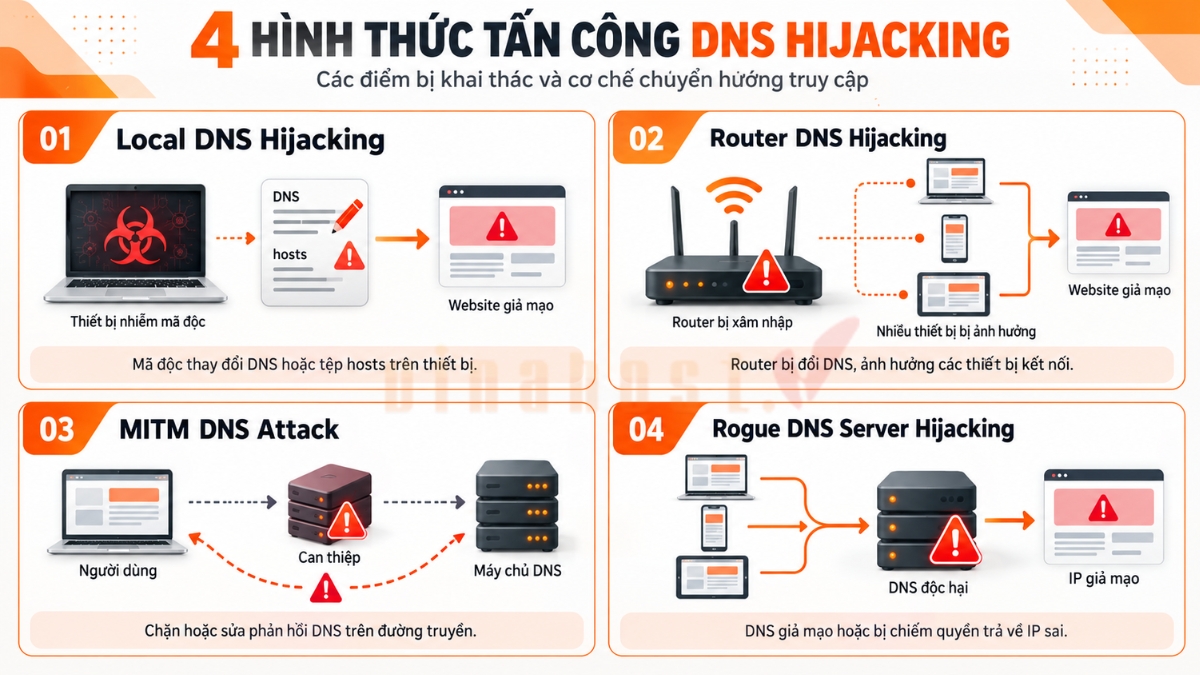 dns hijacking la gi 2 - #1 Hosting Giá Rẻ, VPS Giá Rẻ, Máy Chủ Vật Lý, Email, Cloud Server Các hình thức tấn công DNS Hijacking phổ biến
