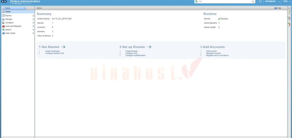 huong dan su dung zimbra 4 - #1 Hosting Giá Rẻ, VPS Giá Rẻ, Máy Chủ Vật Lý, Email, Cloud Server Đăng nhập giao diện quản trị Zimbra
