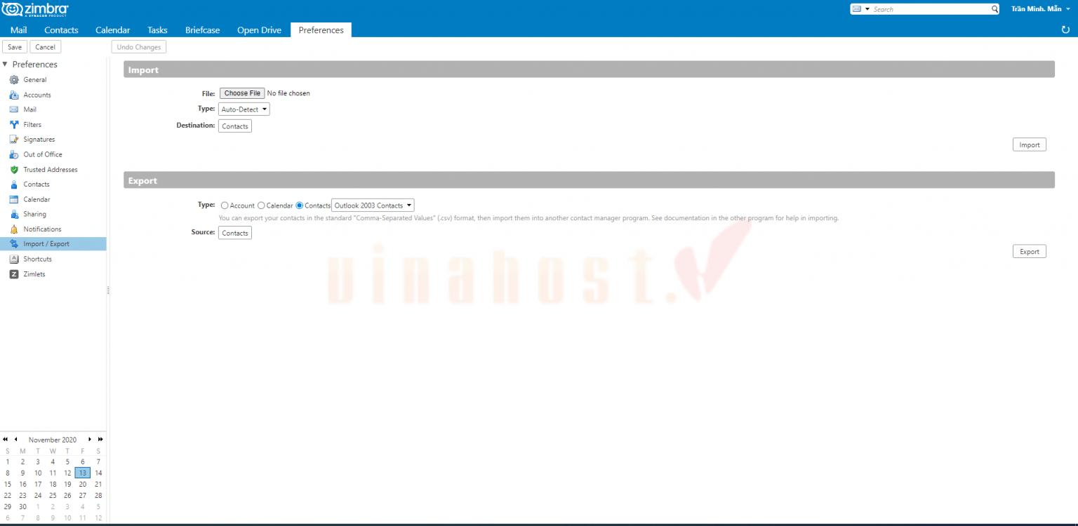 huong dan su dung zimbra 7 - #1 Hosting Giá Rẻ, VPS Giá Rẻ, Máy Chủ Vật Lý, Email, Cloud Server Cách Import danh bạ Email vào Zimbra