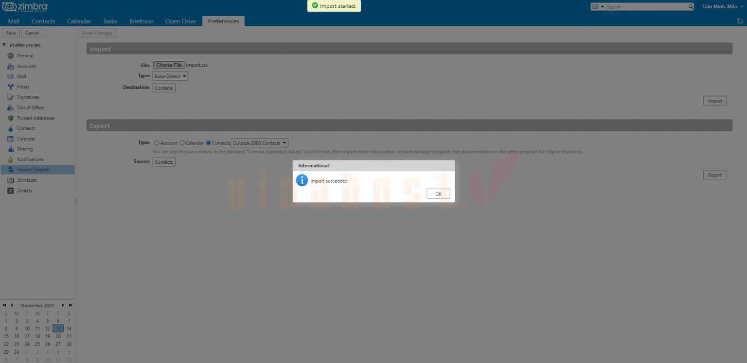 huong dan su dung zimbra 8 - #1 Hosting Giá Rẻ, VPS Giá Rẻ, Máy Chủ Vật Lý, Email, Cloud Server Cách Import danh bạ Email vào Zimbra