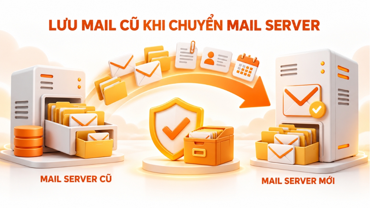 luu mail cu khi chuyen doi mail server 1 - #1 Hosting Giá Rẻ, VPS Giá Rẻ, Máy Chủ Vật Lý, Email, Cloud Server Lưu mail cũ khi chuyển đổi Mail Server là quá trình sao lưu và di chuyển email cùng dữ liệu liên quan từ máy chủ cũ sang máy chủ mới để bảo toàn thông tin và duy trì khả năng truy cập.