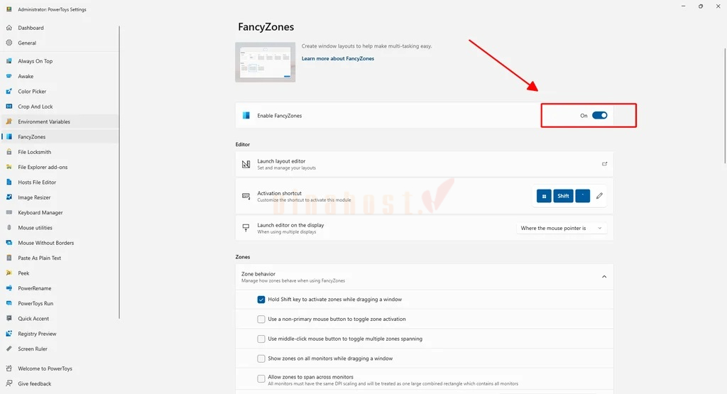 microsoft powertoys la gi 3 - #1 Hosting Giá Rẻ, VPS Giá Rẻ, Máy Chủ Vật Lý, Email, Cloud Server Tính năng FancyZones của Microsoft PowerToys