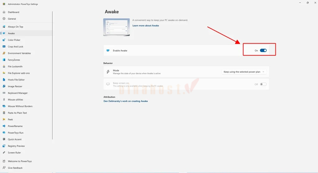 microsoft powertoys la gi 8 - #1 Hosting Giá Rẻ, VPS Giá Rẻ, Máy Chủ Vật Lý, Email, Cloud Server Tính năng Awake của Microsoft PowerToys