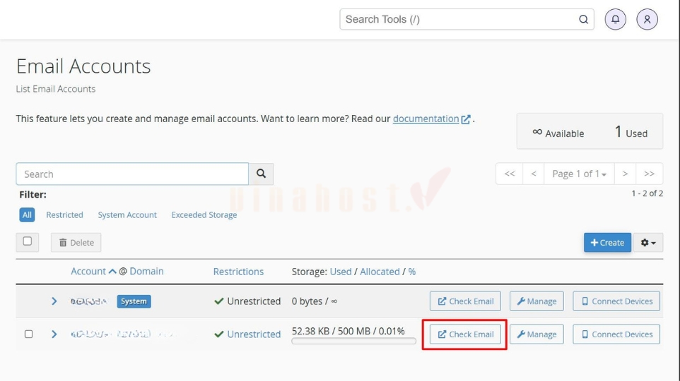 tao tai khoan email tren email hosting 9 - #1 Hosting Giá Rẻ, VPS Giá Rẻ, Máy Chủ Vật Lý, Email, Cloud Server Cách đăng nhập Email sau khi tạo tài khoản