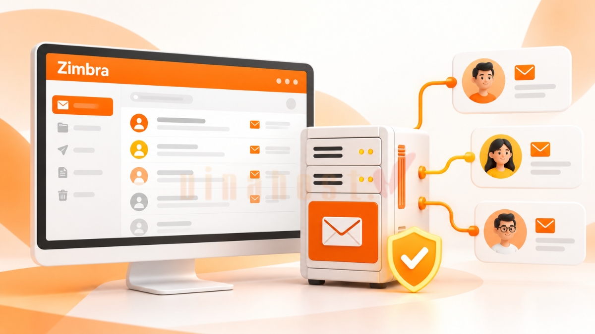 Tài khoản Mail trên Email Server với Zimbra là hộp thư điện tử được tạo và quản lý trên hệ thống Email Server sử dụng nền tảng Zimbra, cho phép người dùng gửi, nhận và lưu trữ email theo tên miền riêng.
